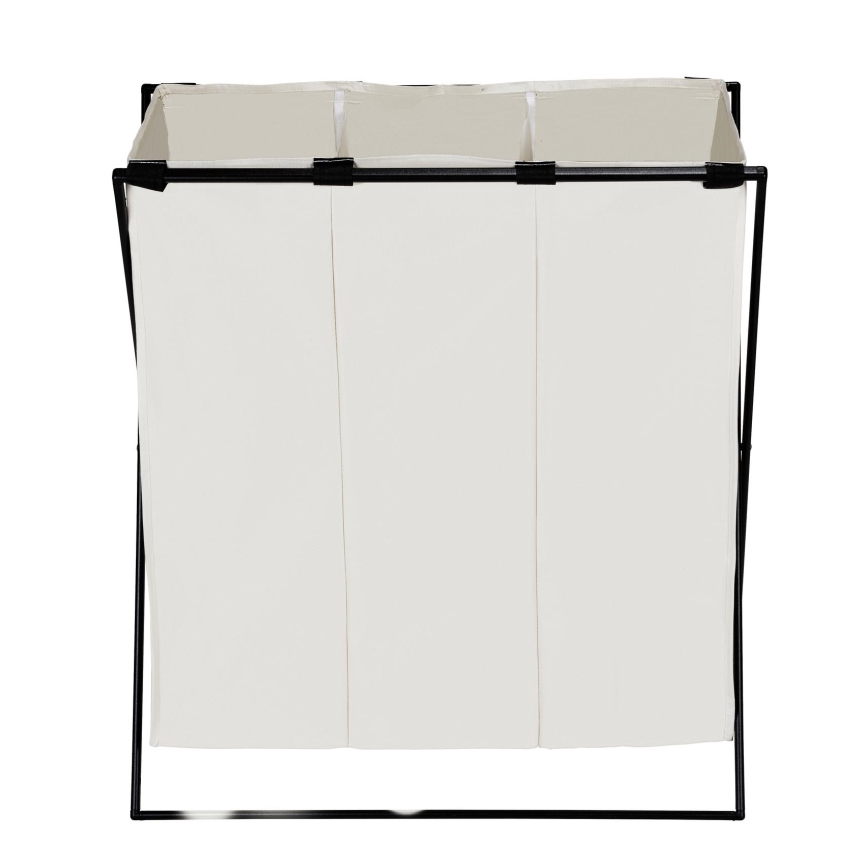WENKO 71298800 - Vasketøjskurv TRIO 69x76 cm creme/sort