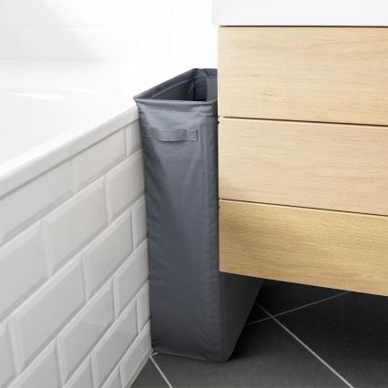 WENKO 71299800 - Vasketøjskurv SLIM 20x60 cm antracit