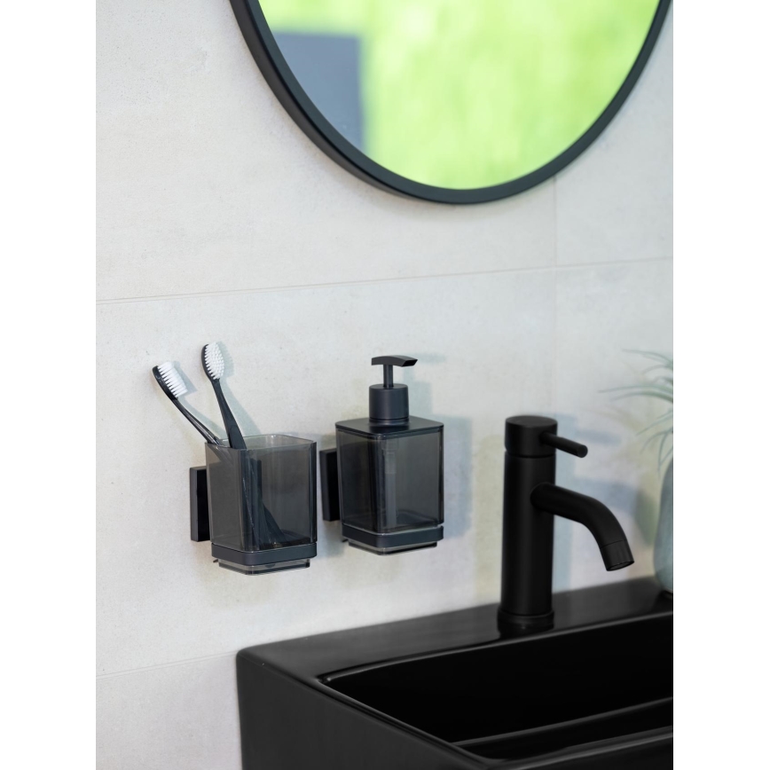 WENKO 71443800 - Bæger VACUUM-LOC QUADRO ED 7,5x10 cm sort