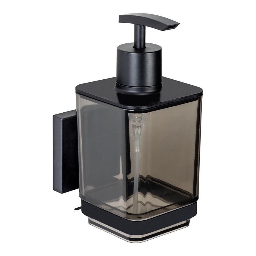WENKO 71444800 - Sæbedispenser VACUUM-LOC QUADRO ED 7,5x16 cm sort