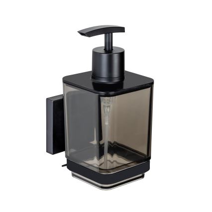 WENKO 71444800 - Sæbedispenser VACUUM-LOC QUADRO ED 7,5x16 cm sort