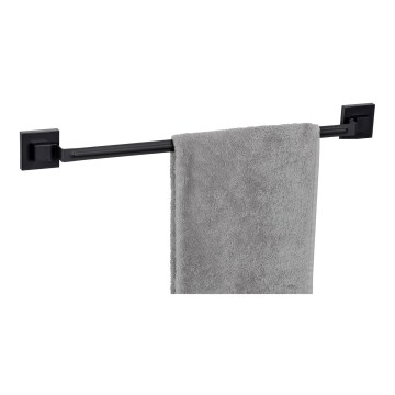 WENKO 71445800 - Håndklædestang VACUUM-LOC QUADRO ED 60,5x6 cm sort