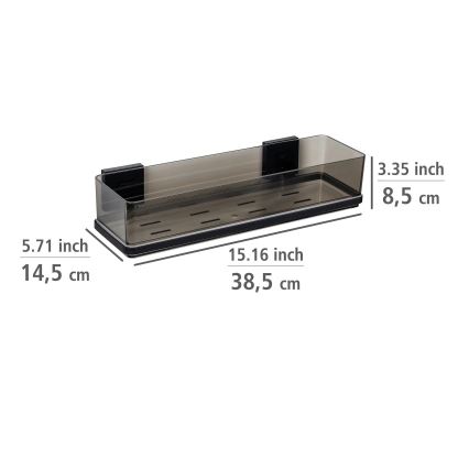WENKO 71446800 - Hylde VACUUM-LOC QUADRO ED 38,5x14,5 cm sort