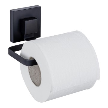 WENKO 71447800 - Toiletpapirholder VACUUM-LOC QUADRO ED 14x11 cm sort