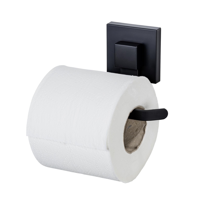 WENKO 71447800 - Toiletpapirholder VACUUM-LOC QUADRO ED 14x11 cm sort