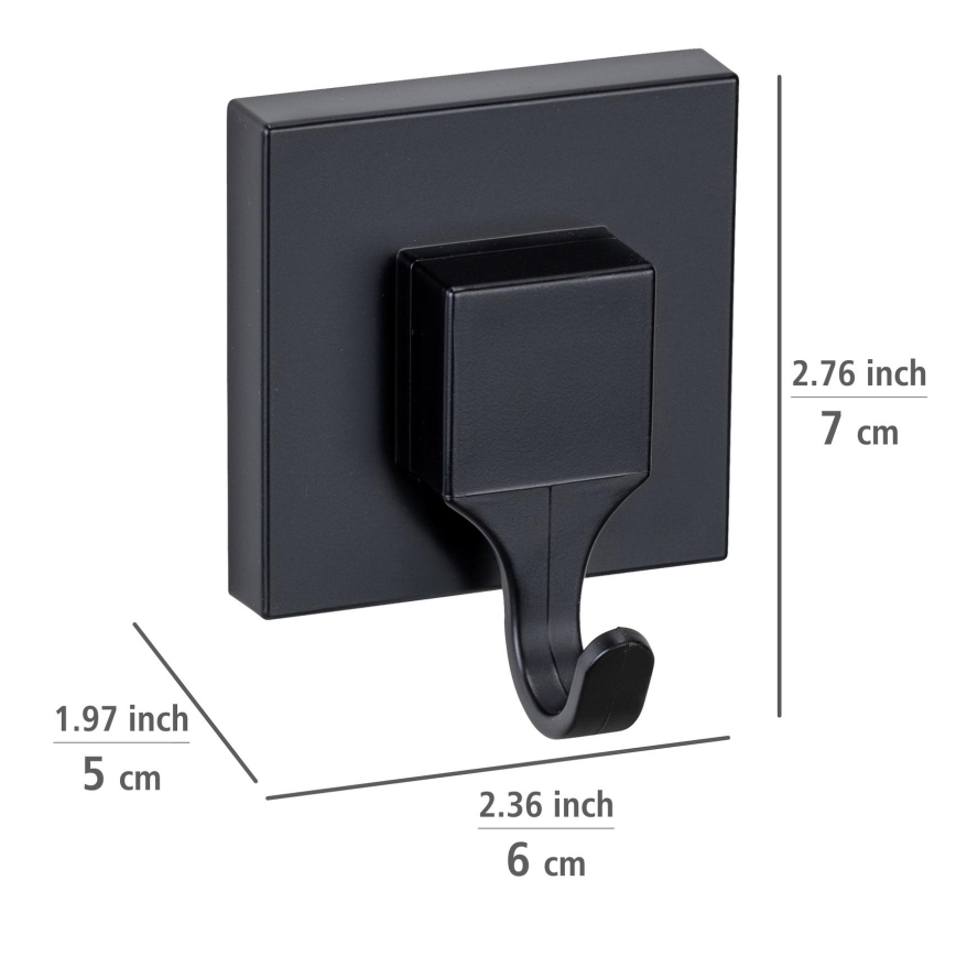 WENKO 71448800 - Krog VACUUM-LOC QUADRO ED 6x7 cm sort