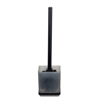 WENKO 71450800 - WC-sæt VACUUM-LOC QUADRO ED 9,5x37 cm sort
