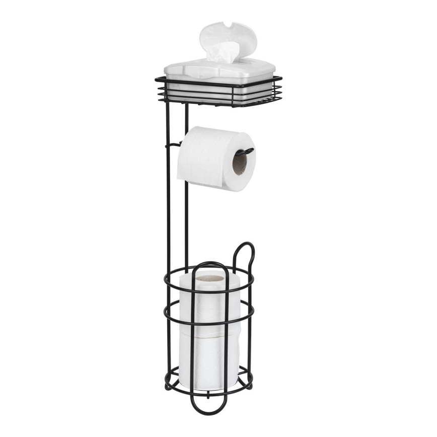 WENKO 71451800 - Toiletpapirholder 16x59 cm sort