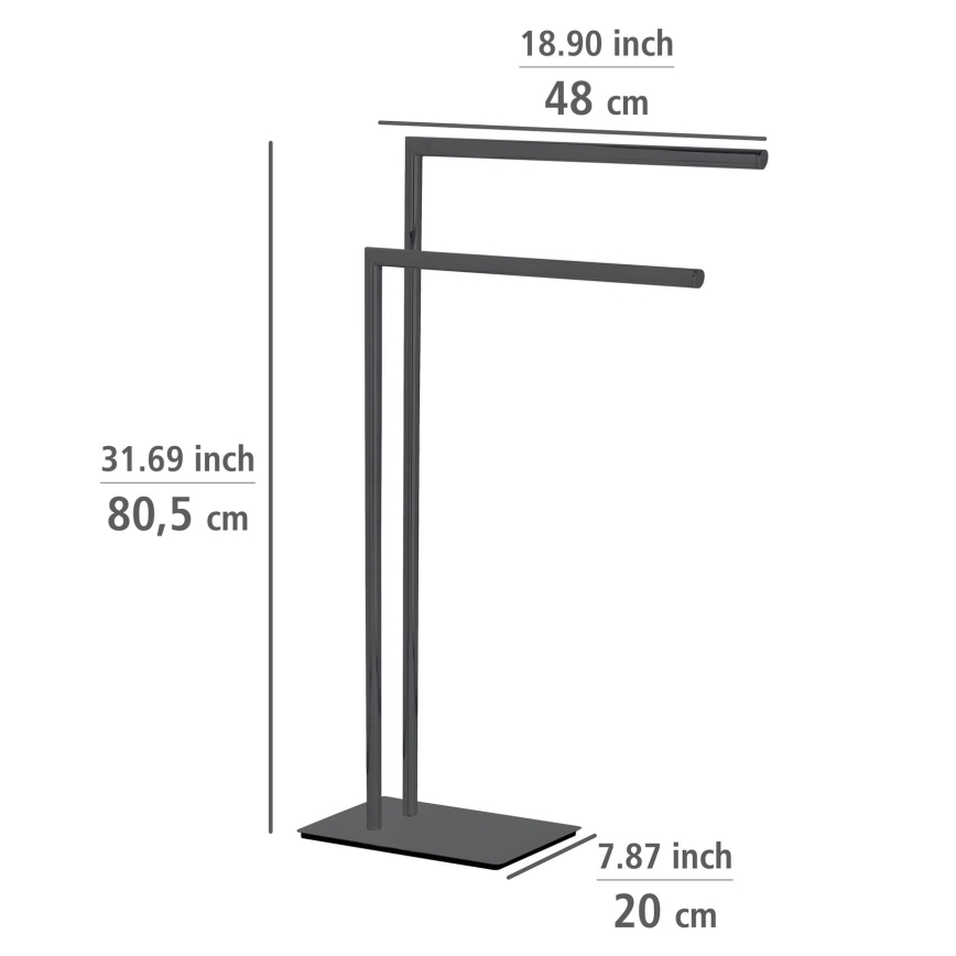 WENKO 71555800 - Håndklædestativ RECCO 48x80,5 cm sort