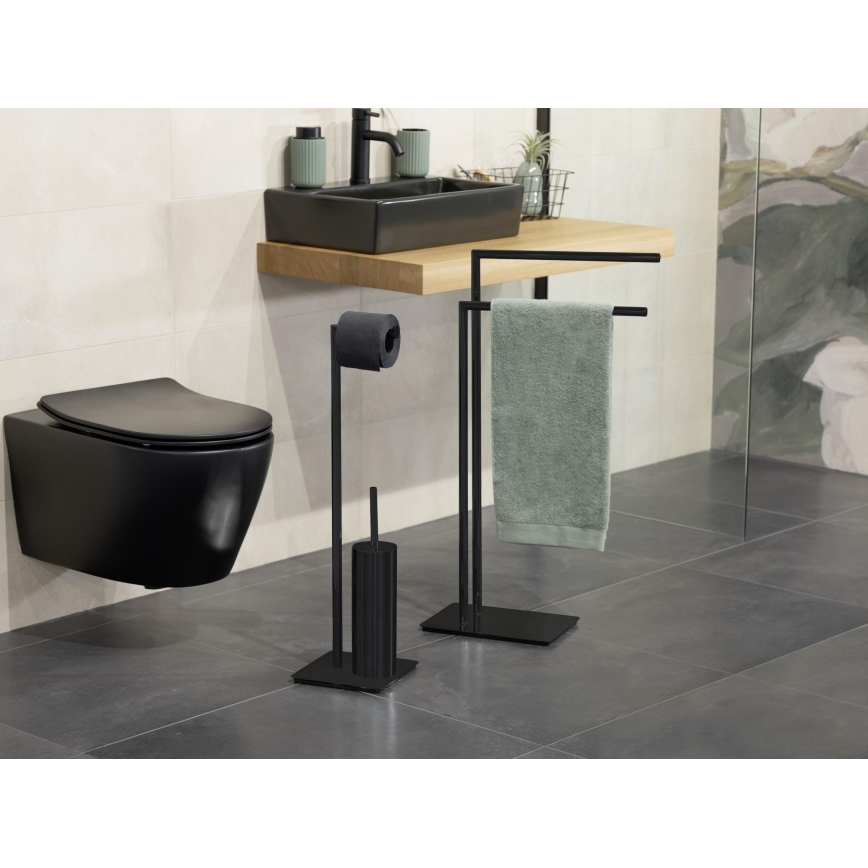 WENKO 71555800 - Håndklædestativ RECCO 48x80,5 cm sort
