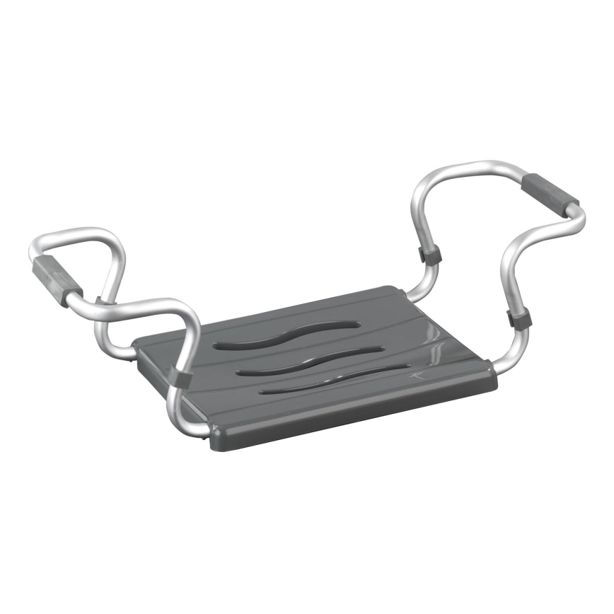 WENKO 73392500-Badsæde Sikkerhed på badeværelset 26x18 cm sølv/antracit