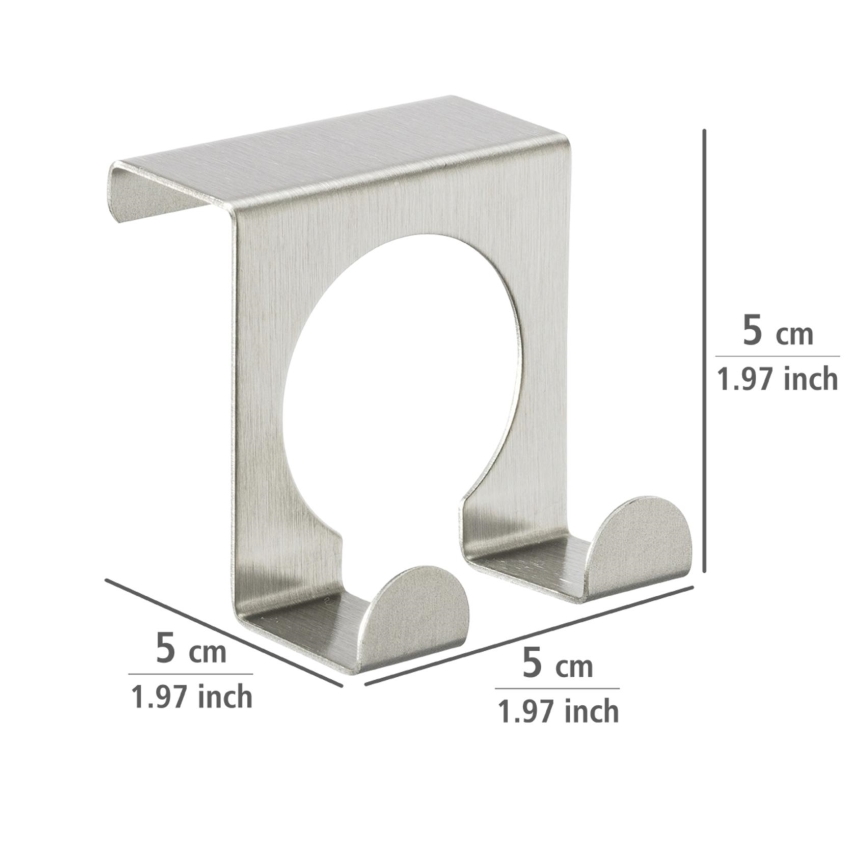 WENKO 8411100 - Krog 5x5 cm rustfrit stål/sølvfarvet