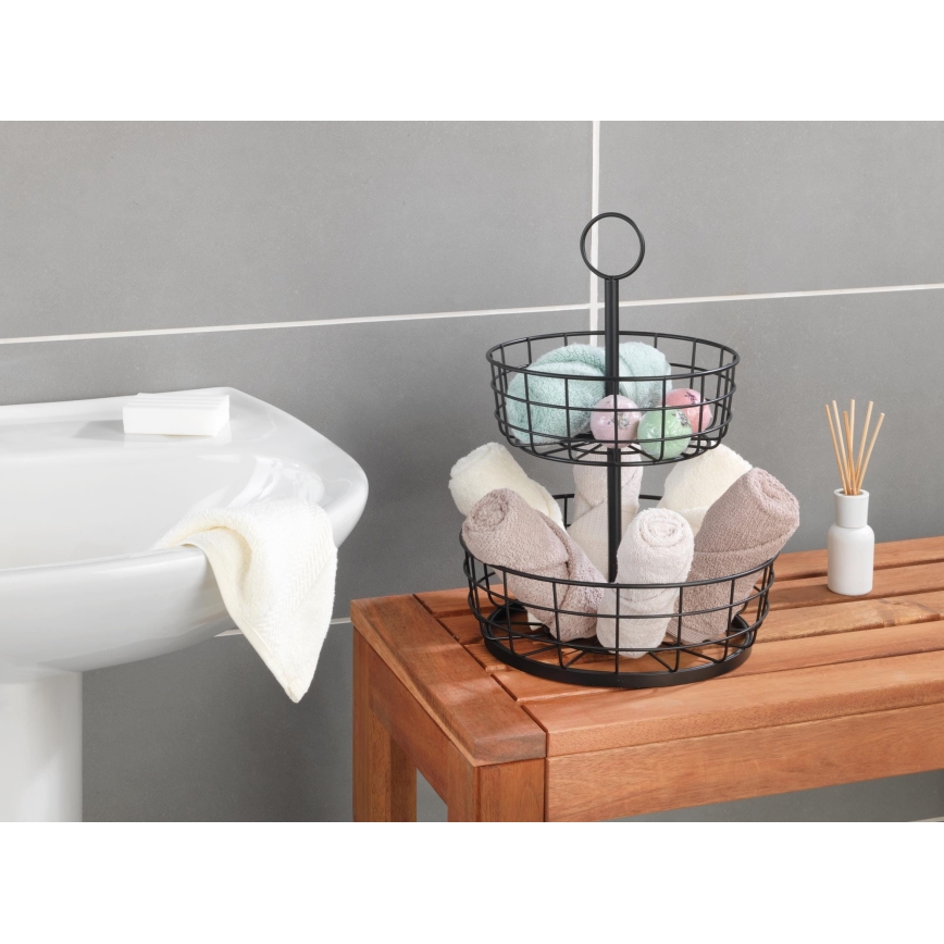 WENKO 88740800 - LOFT-kurv 28 x 39 cm, sort