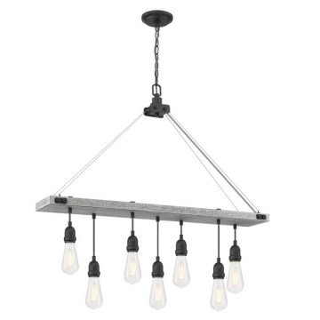 Westinghouse 6116440 - Lysekrone med kæde ASHWOOD 7xE27/60W/230V