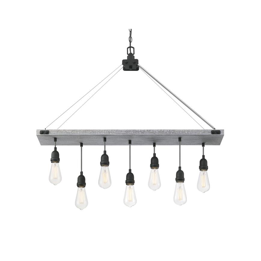 Westinghouse 6116440 - Lysekrone med kæde ASHWOOD 7xE27/60W/230V