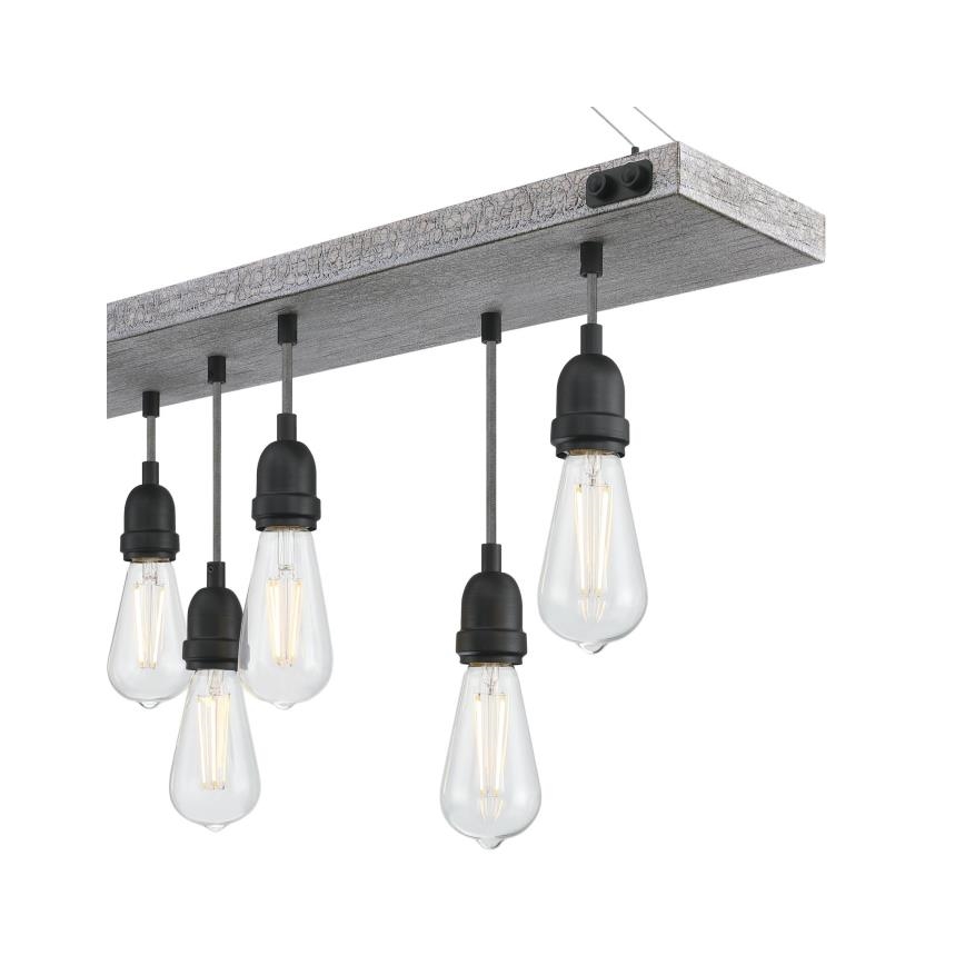 Westinghouse 6116440 - Lysekrone med kæde ASHWOOD 7xE27/60W/230V