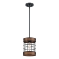 Westinghouse 61179 - Pendel på ledning LANGSTON 1xE27/60W/230V Ø 19 cm barnwood