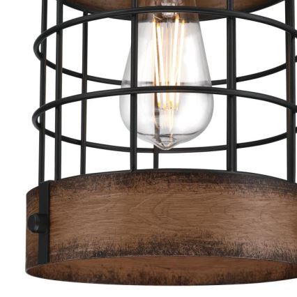 Westinghouse 61179 - Pendel på ledning LANGSTON 1xE27/60W/230V Ø 19 cm barnwood