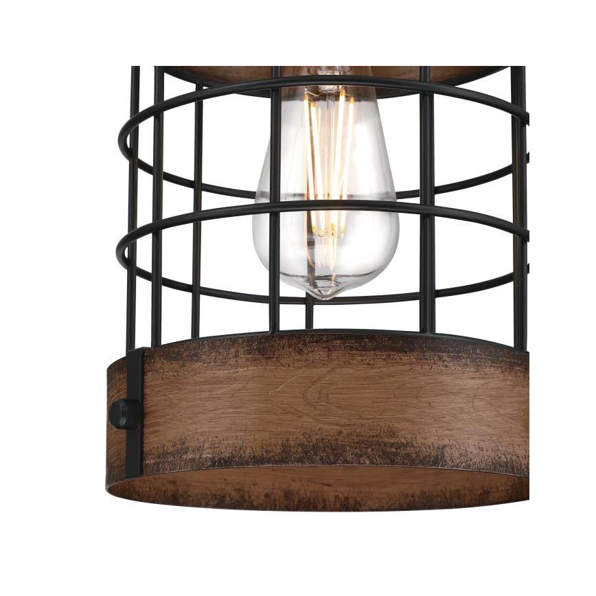 Westinghouse 61179 - Pendel på ledning LANGSTON 1xE27/60W/230V Ø 19 cm barnwood