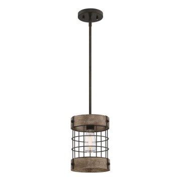 Westinghouse 61180 - Pendel med kabel LANGSTON 1xE27/60W/230V Ø 19 cm fyrretræ