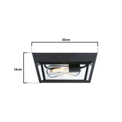 Westinghouse 61219 - Udendørs loftlampe PETERSON 2xE27/40W/230V IP44
