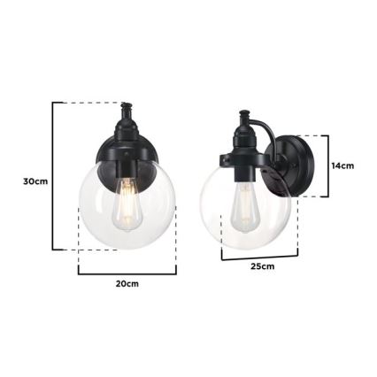 Westinghouse 61239 - Udendørs væglampe EDDYSTONE 1xE27/60W/230V IP44