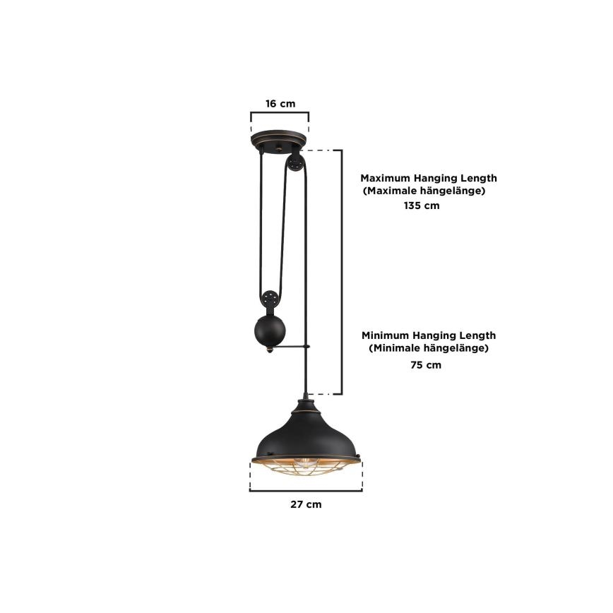 Westinghouse 61249 - Pendel CHAVES 1xE27/60W/230V