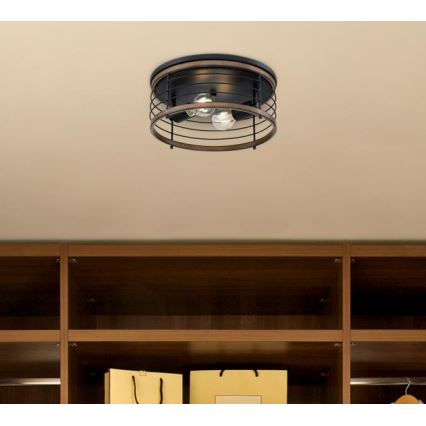 Westinghouse 61250 - Loftlampe ACKTON 2xE27/60W/230V barnwood