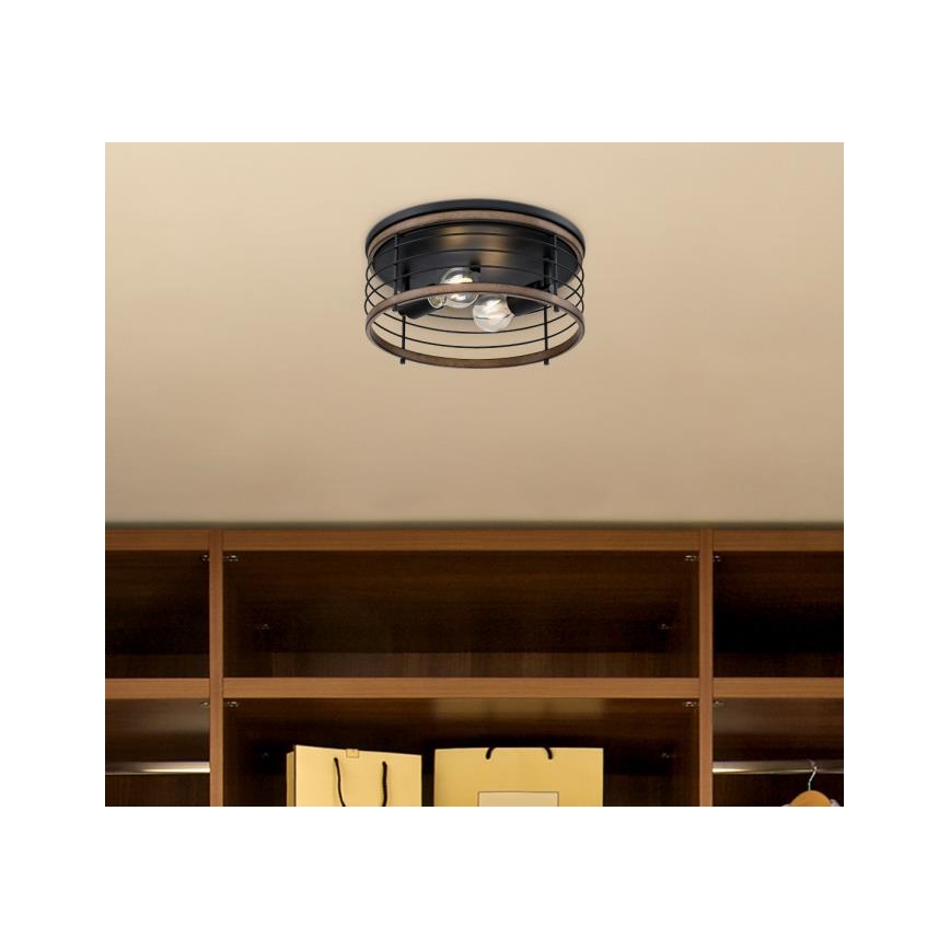 Westinghouse 61250 - Loftlampe ACKTON 2xE27/60W/230V barnwood