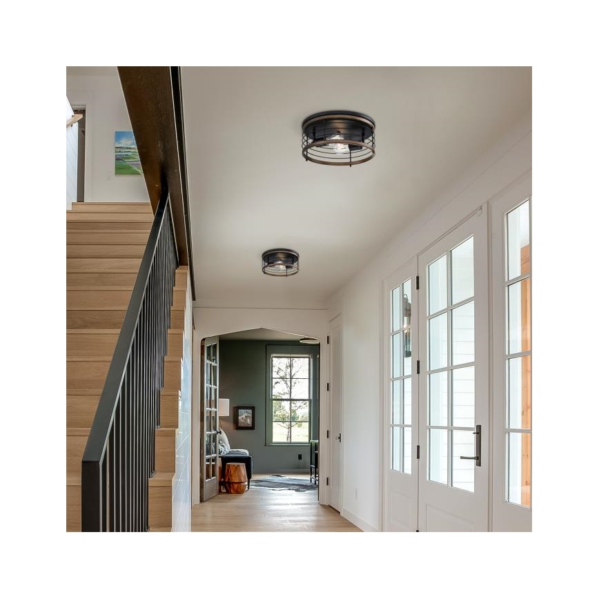 Westinghouse 61250 - Loftlampe ACKTON 2xE27/60W/230V barnwood