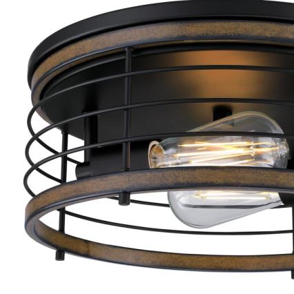 Westinghouse 61250 - Loftlampe ACKTON 2xE27/60W/230V barnwood