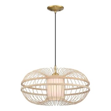 Westinghouse 61255 - Pendel på wire TULCEA 1xE27/60W/230V Ø 50 cm bambus