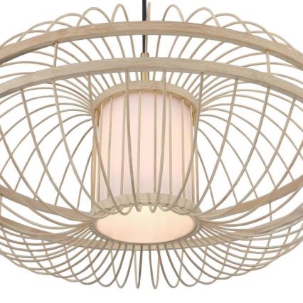 Westinghouse 61255 - Pendel på wire TULCEA 1xE27/60W/230V Ø 50 cm bambus