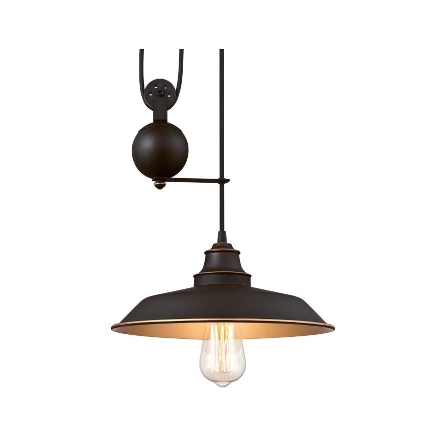 Westinghouse 6363240 - LED-pendel på wire IRON HILL 1xE27/60W/230V Ø31 cm