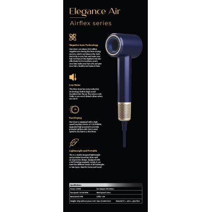 Winner Group - Hårtørrer med ionisator Elegance Air 1600W/230V blå