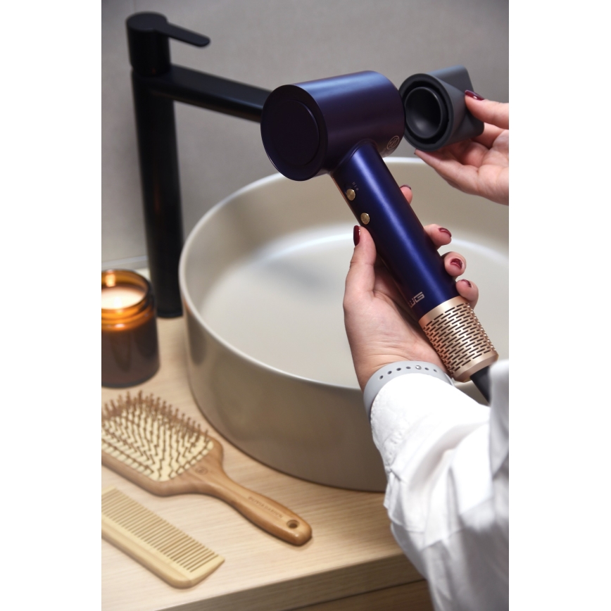 Winner Group - Hårtørrer med ionisator Elegance Air 1600W/230V blå SCHUKO