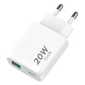 Winner Group - Hurtigoplader 1xUSB-C + 1xUSB-A Power Delivery 20W hvid
