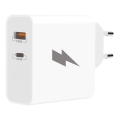 Winner Group - Hurtigoplader 1xUSB-C + 1xUSB-A Power Delivery 45W hvid