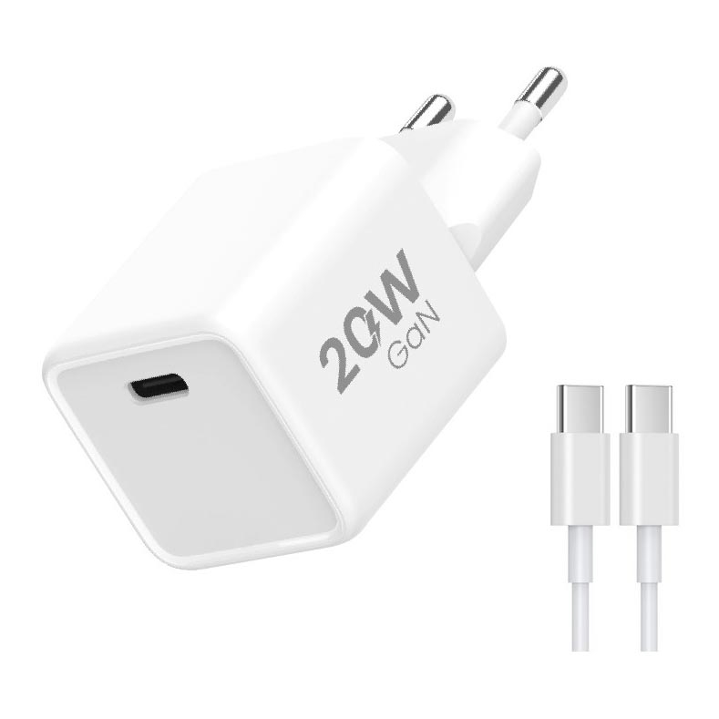 Winner Group- Hurtigoplader 1xUSB-C PD 20W + USB-kabel USB-C / USB-C 1 m