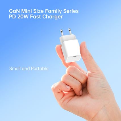 Winner Group- Hurtigoplader 1xUSB-C PD 20W + USB-kabel USB-C / USB-C 1 m