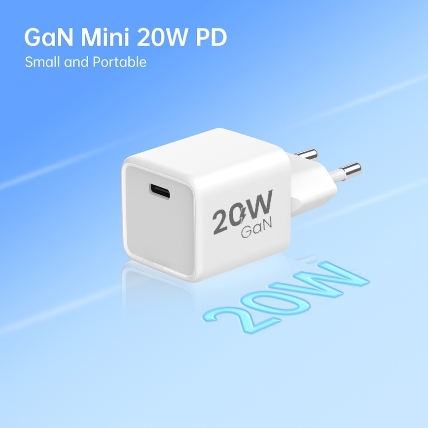 Winner Group- Hurtigoplader 1xUSB-C PD 20W + USB-kabel USB-C / USB-C 1 m