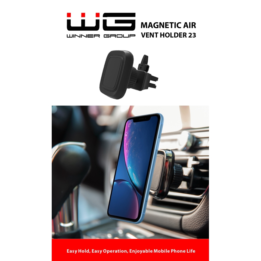 Winner Group - Magnetisk telefonholder til bil sort