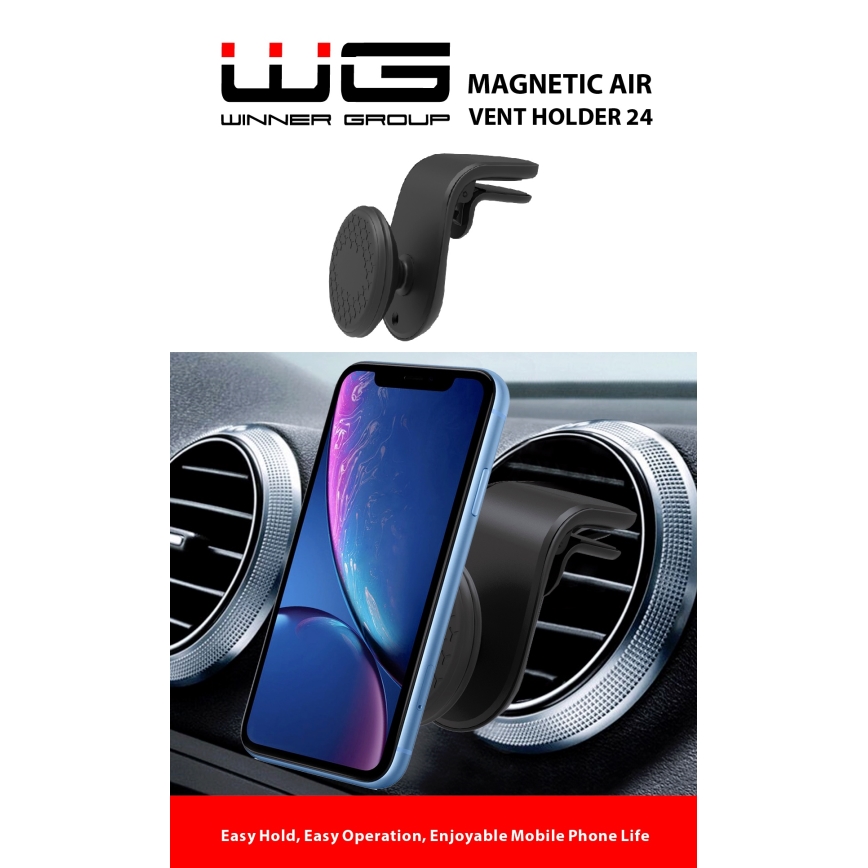 Winner Group - Magnetisk telefonholder til bil sort