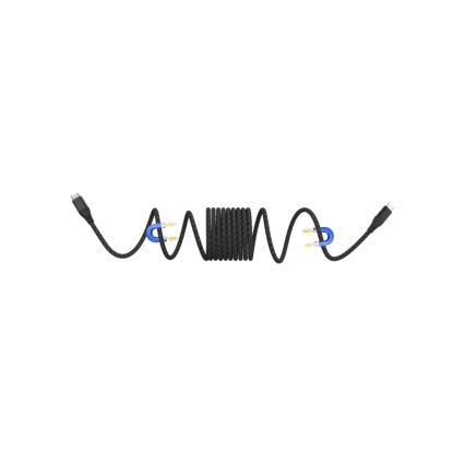 Winner Group - Magnetisk USB-kabel USB-C / USB-C 60W 1 m sort