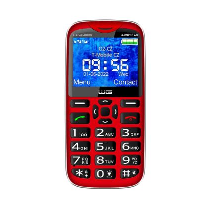 Winner Group - Mobiltelefon til ældre 1600 mAh rød