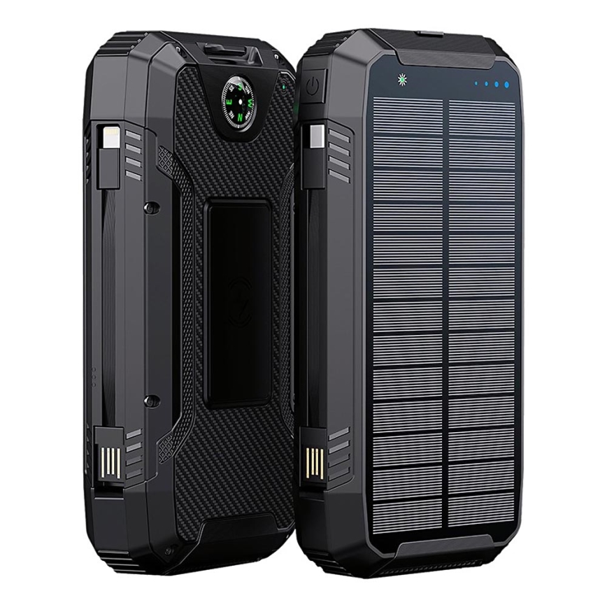Winner Group - Powerbank med trådløs opladning og solpanel 20000 mAh 20W PD