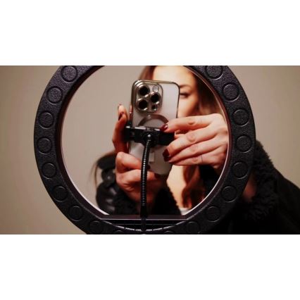 Winner Group - LED RGB dæmpbar gulvlampe med stativ og holder til vlogging LED/10W/5V