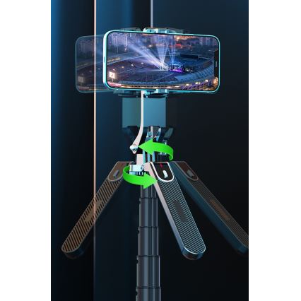 Winner Group - Selfiestang 03.01.2001 med et stativ 55 mAh 180 cm sort