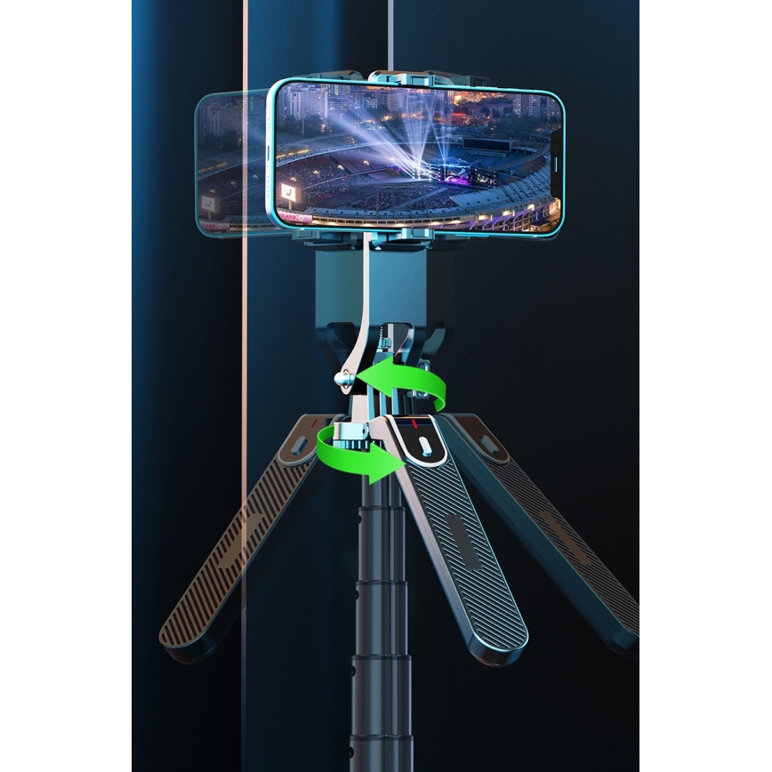 Winner Group - Selfiestang 03.01.2001 med et stativ 55 mAh 180 cm sort