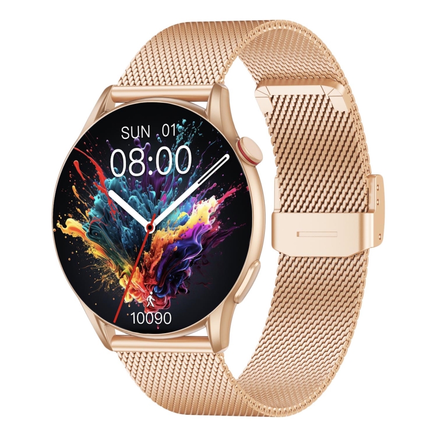 Winner Group - Smartwatch AirFlex 2 Elegance 280 mAh IP68 guldfarvet
